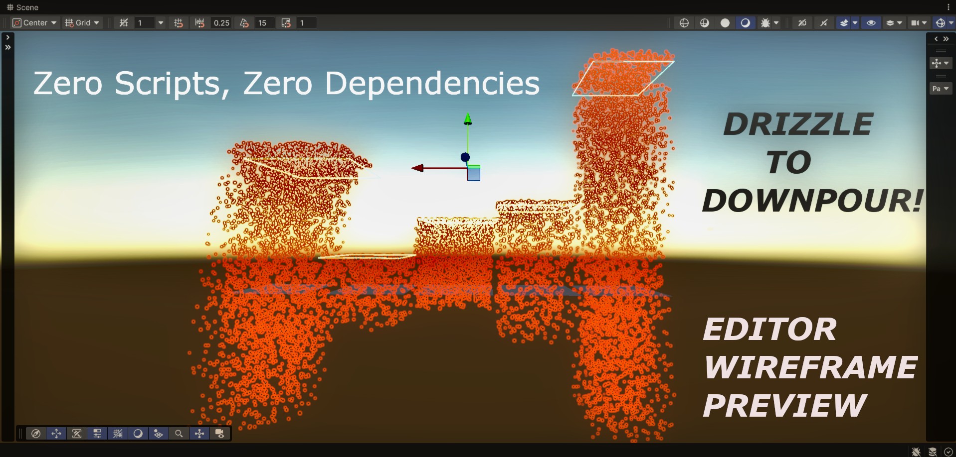 Rain particle effects